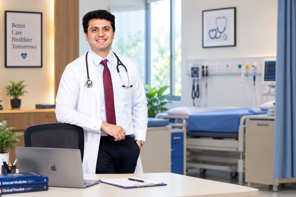 Dr. Aditya H Kumar at his clinic